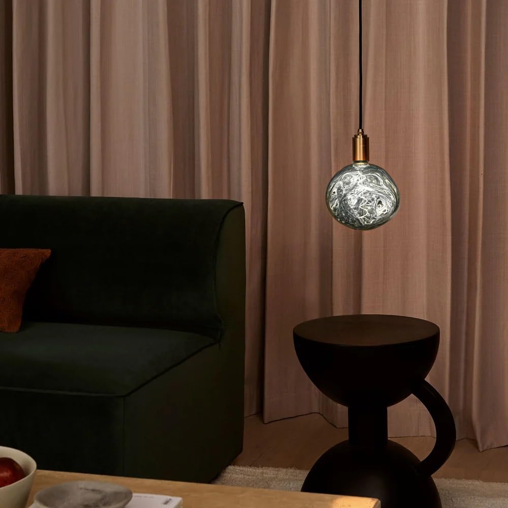6W G200 E27 XXL LED Lampe Silber Dimmbar 2700K | Überdimensioniertes Design für einzigartiges Licht. Schafft Retro-Atmosphäre für Schlafzimmer, Café und Restaurant.