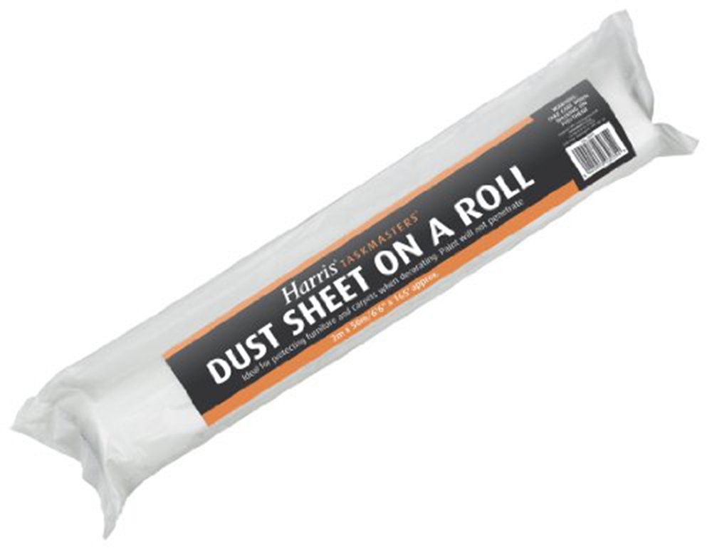 HARRIS ESSENTIALS POLYTHENE DUST SHEET 2MX50M ROLL