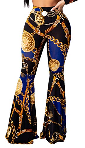 shengfan Women's Comfy Stretch Bell Bottom Pants High Waist Wide Leg Flared