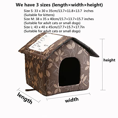 MUYYIKA Foldable Winter Warm Oxford Cat Shelter - Waterproof, Dog Pets House, Winter Resistant, Outdoor Cat Kennel - Image 2