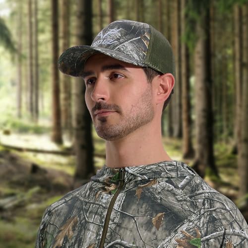 Image of LOOGU Fishing Hat Mesh Back for Men Women Adjustable Baseball Trucker Cap Snapback Hats