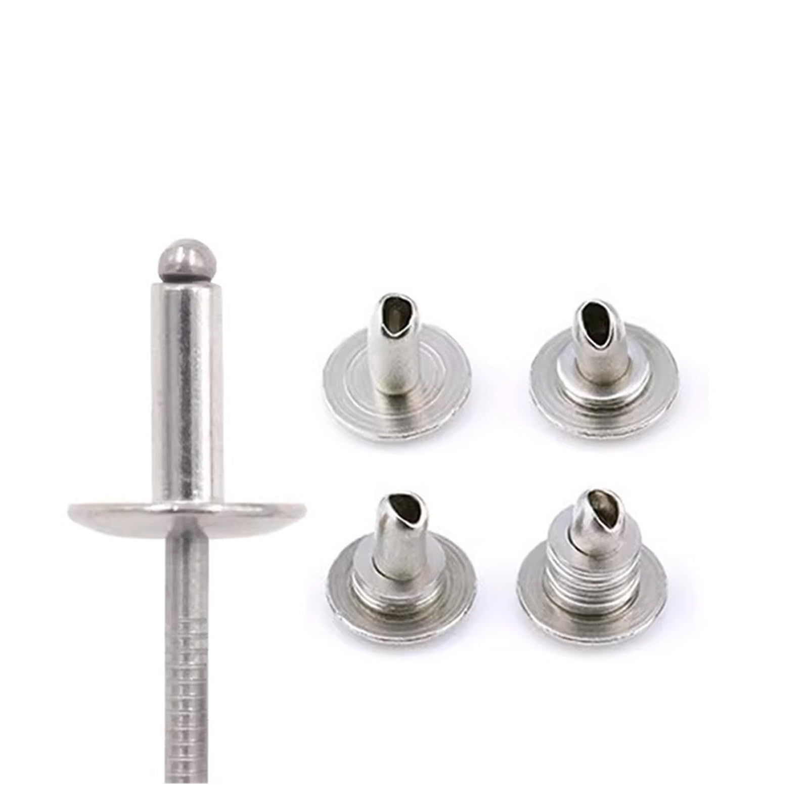 Rivets Aveugles en Aluminium 30/50 rivets aveugles à tête bombée et large bride en acier inoxydable(50Pcs,4.8x30x16 mm)