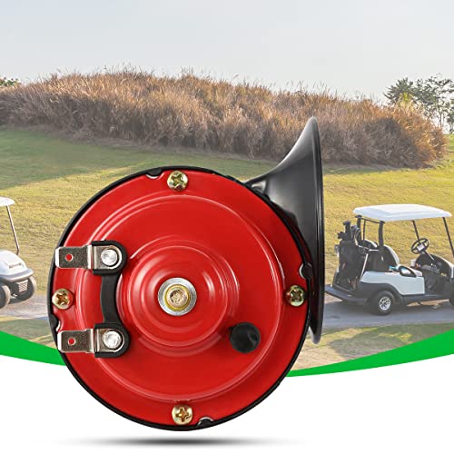 Image of XUANYUDG0769 12V Universal Snail Golf Cart Horn Kit, Adjustable Volume Control Electric Horn for EZGO, Club Car, Yamaha, UTVS, ATV, Boat