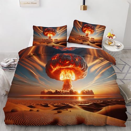 Housse couette en microfibre douce résistant froissage lit double 160x200