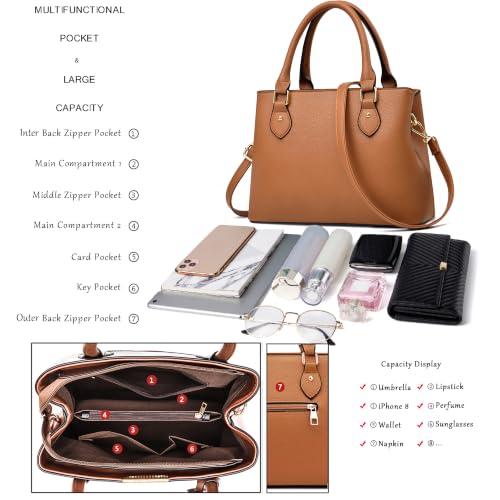Image of CHICAROUSAL Purses and Handbags for Women Leather Crossbody Bags Women's Tote Shoulder Bag