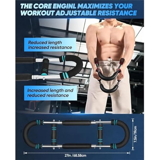 Twister Arm Trainer£¬Twister Arm Trainer£¬Arm Exercise Equipment, Chest Workout Equipment£¬Portable Power Twister Bar£¬Detachable Design Fitness Anywhere£¬Portable Spring Resistance