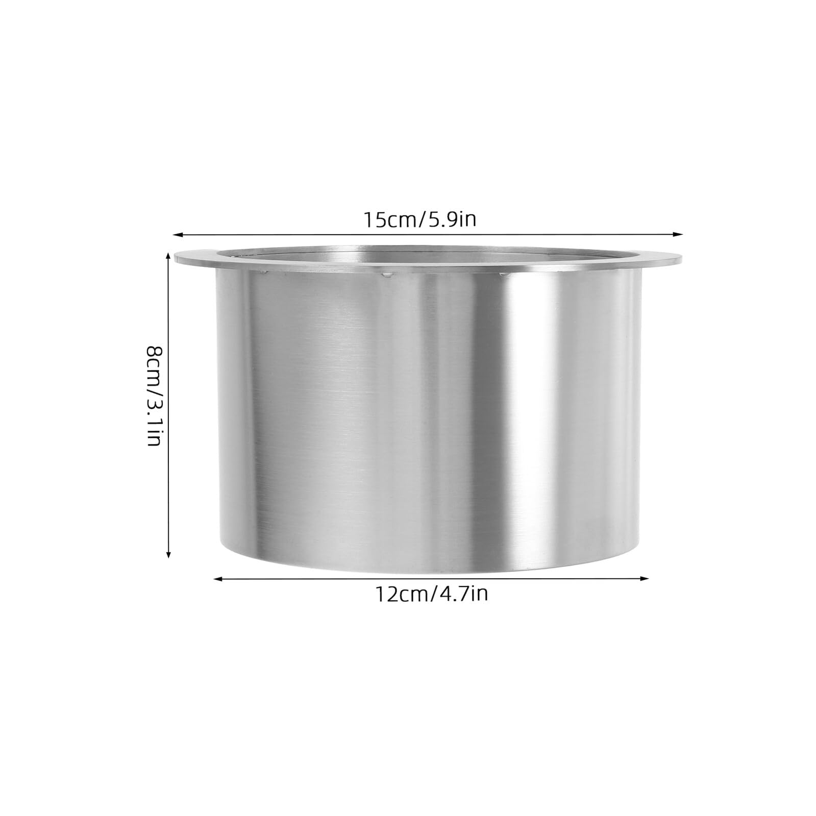 Veemoon Tapa Empotrada para Cubo de Basura de Acero Inoxidable Diseño Redondo Oculto para Encimera de Cocina y Baño Resistente y Compacta Adecuado para Espacios Pequeños y Escritorios