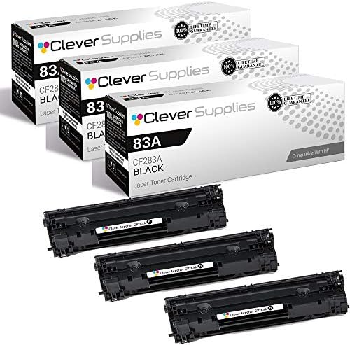 CS Compatible Toner Cartridge Replacement for HP 83A CF283A Black Pro M201N M201DW MFP M125 M125NW M127 M127FN M127W M201 M225 MFP 3 Pack