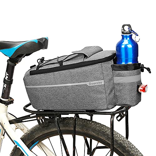 doorslay Fahrradhecktasche Warmhalten/Kühlen Reißfest Regendicht Reflektierend mit Flaschentasche Thermo-Kofferraumtasche Umhängetasche für Picknick Fahrradausflug doorslay Fahrradhecktasche Warmhalten/Kühlen Reißfest Regendicht Reflektierend mit Flaschentasche Thermo-Kofferraumtasche Umhängetasche für Picknick Fahrradausflug