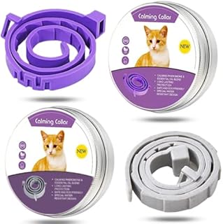 2 Pack Pet Calm Collar Cat Calming Collar Cat & Dog Soothe Collar Adjustable Cat Collar Natural Calm Treatment,15 Inches for Most Cat