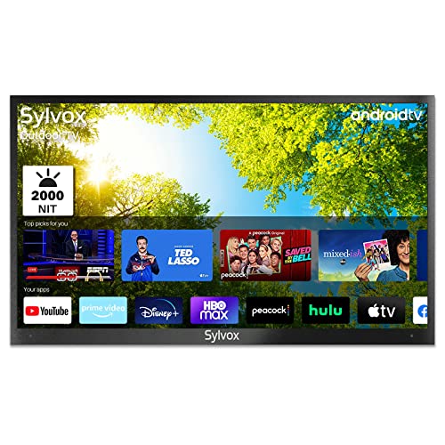 SYLVOX 55'' Outdoor Smart TV 4K UHD Ultra 2000NIT High Brightness HDR TV, Waterproof Built-in Chromecast, with WiFi Bluetooth Function for Outdoor Strong Light Areas(Poolpro Series) -  OT55A2KGGE