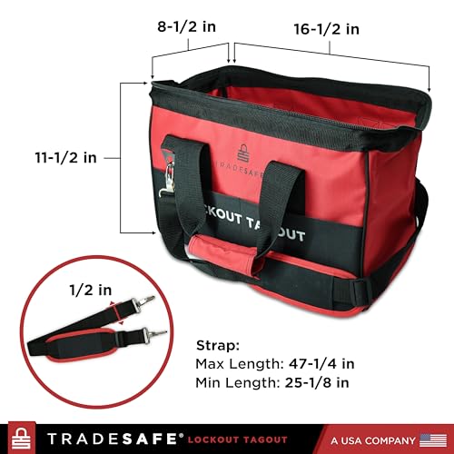 TRADESAFE Bolsa de identificação de bloqueio para dispositivos Loto – Kit de etiqueta de bloqueio de