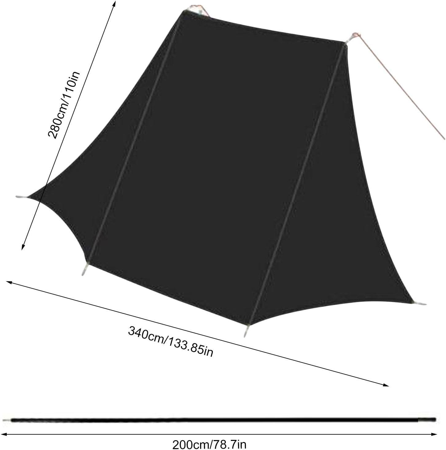 車用テールゲートキャノピー シェルター,約2.7m x 3.防水 UV防止 日除けシェード | 耐風性 カーゴートゲート サンシェル