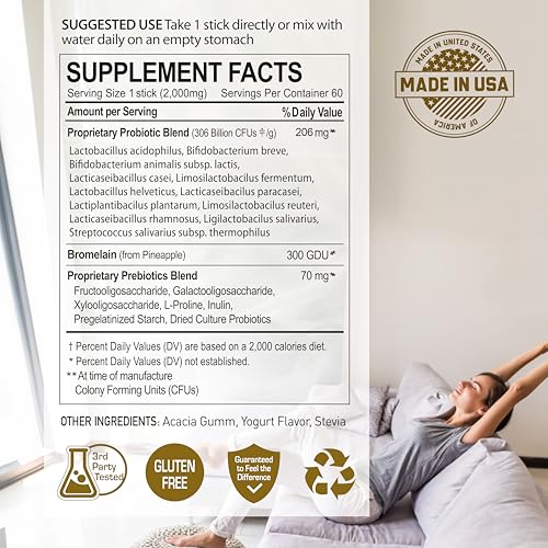 NANOWELL Probiotic with Digestive Enzymes Stick Packs