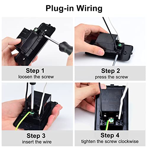 Black Usb Outlets Receptacles,Greencycle 15 Amp 4 In 1 Electrical Outlets With Usb Ports 1 Pack, Usb Charger 2A 5V,Duplex Receptacle 125V Ac,Srewless Usb Wall Outlets With Plates,Etl Certified #TOP3