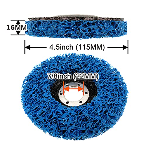 Discos de tira azul de 115 mm para amoladora angular pack de 6 piezas para decapado de oxido 6