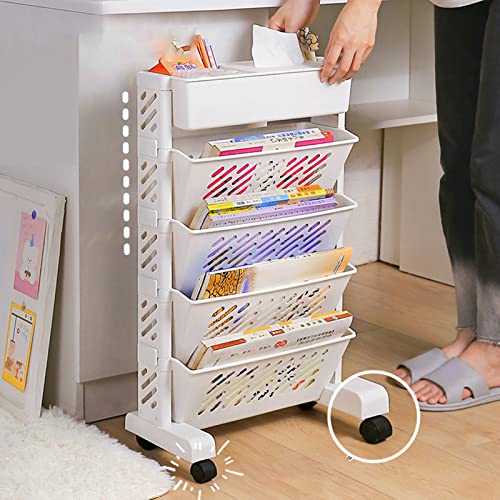 Bibliothèque mobile multicouche pour ranger les petits espaces sans encombrer le sol - 4