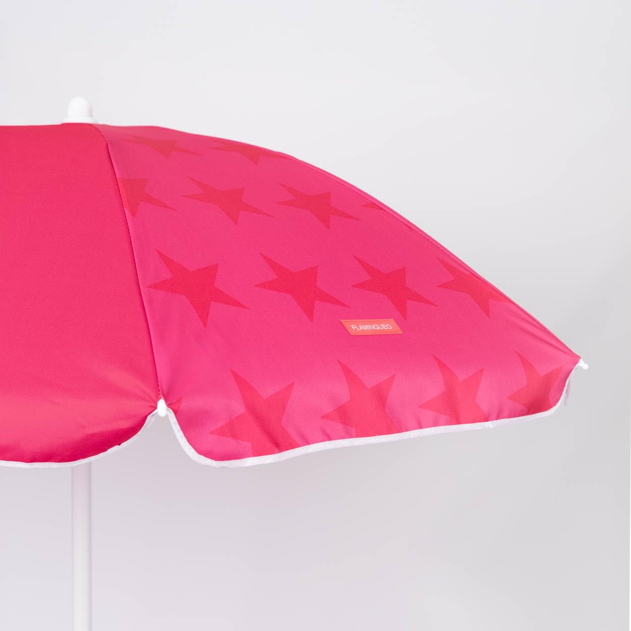 Flamingueo Sombrilla Playa Grande 210x160cm - Parasol con Protección Solar UPF50+ para Playa, Jardín y Piscina - Con Bolsa Transporte - Orientación y Altura Regulable - Fucsia