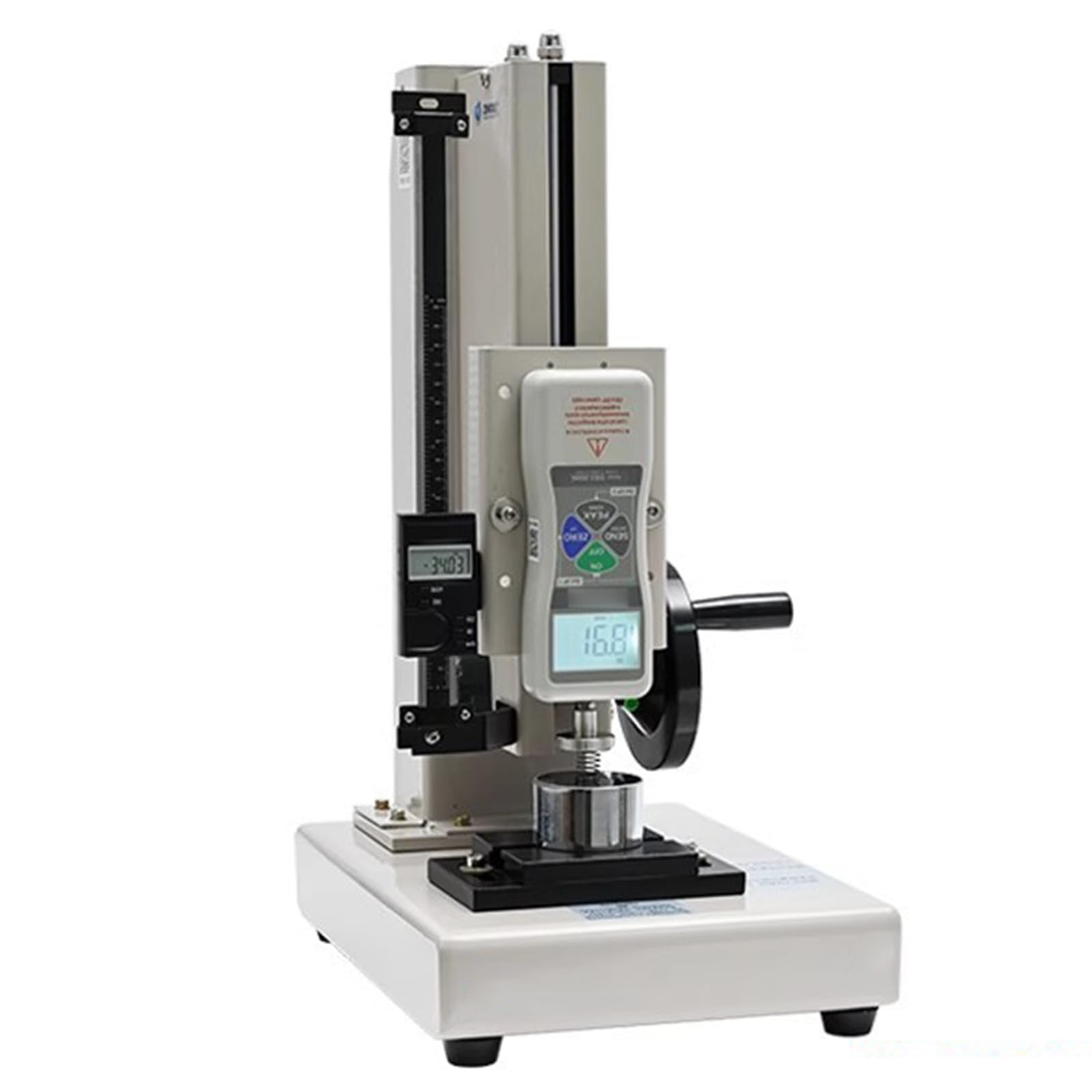Manueller Push-Pull-Prüfstand, 500N Digitales Push-Pull-Messgerät, Radbetrieben, Hub 200 Mm, Mit Digitalem Lineal, USB-Datenausgang, Für Laborspannungstests