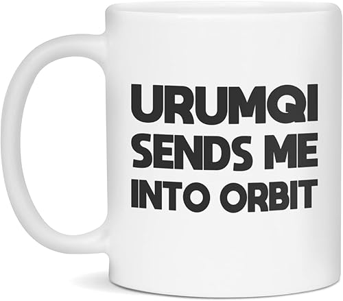 Miniatura 3 de Urumqi sends me into orbit Ceramic Coffee Mug, 15-Ounce White