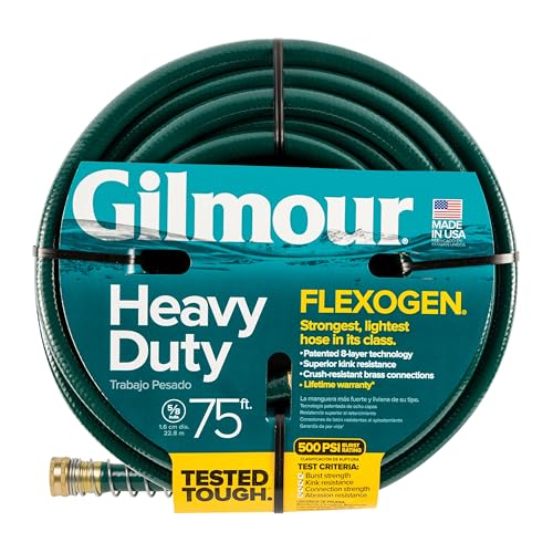 Gilmour 864751-1001 75ft Heavy Duty Flexogen Garden Hose...