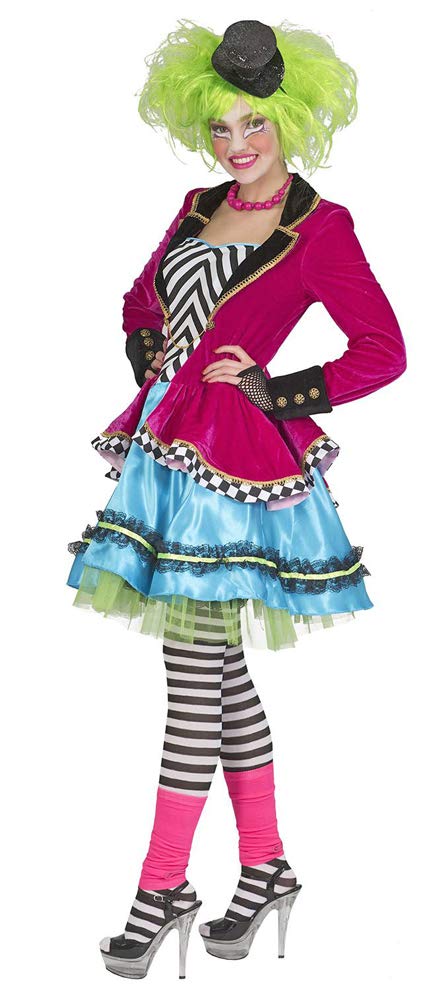 FunnyFashion, costume da cappellaio per donna – travestimento da favola per carnevale multicolore 42-44