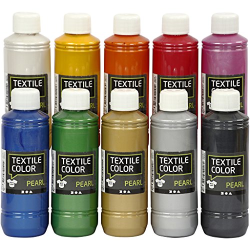 Textile Color - Assortment, pearl, 10x250 ml