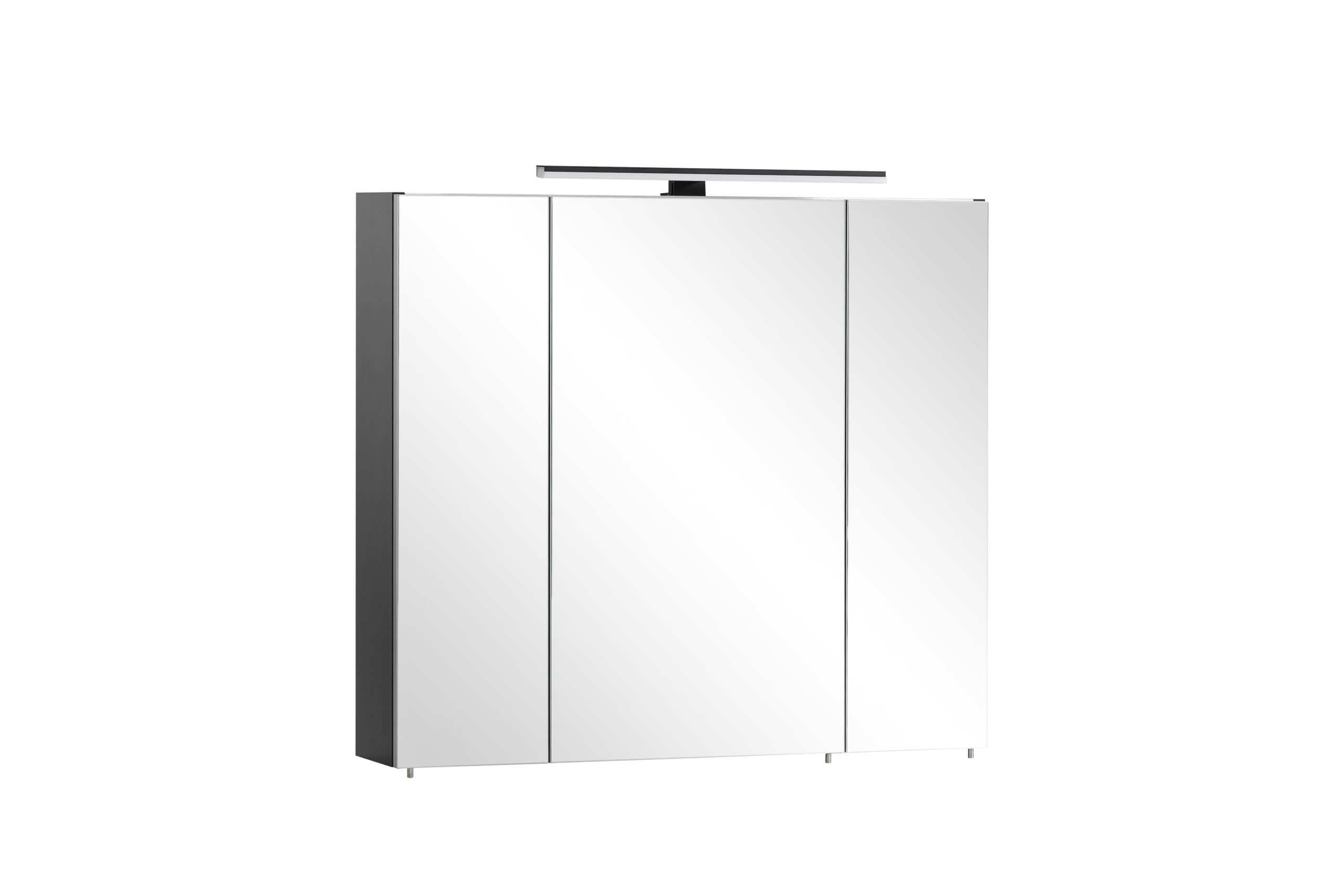 Schildmeyer Malte 155781 - Armario con Espejo, Negro Mate, 80 x 16 x 74,4 cm