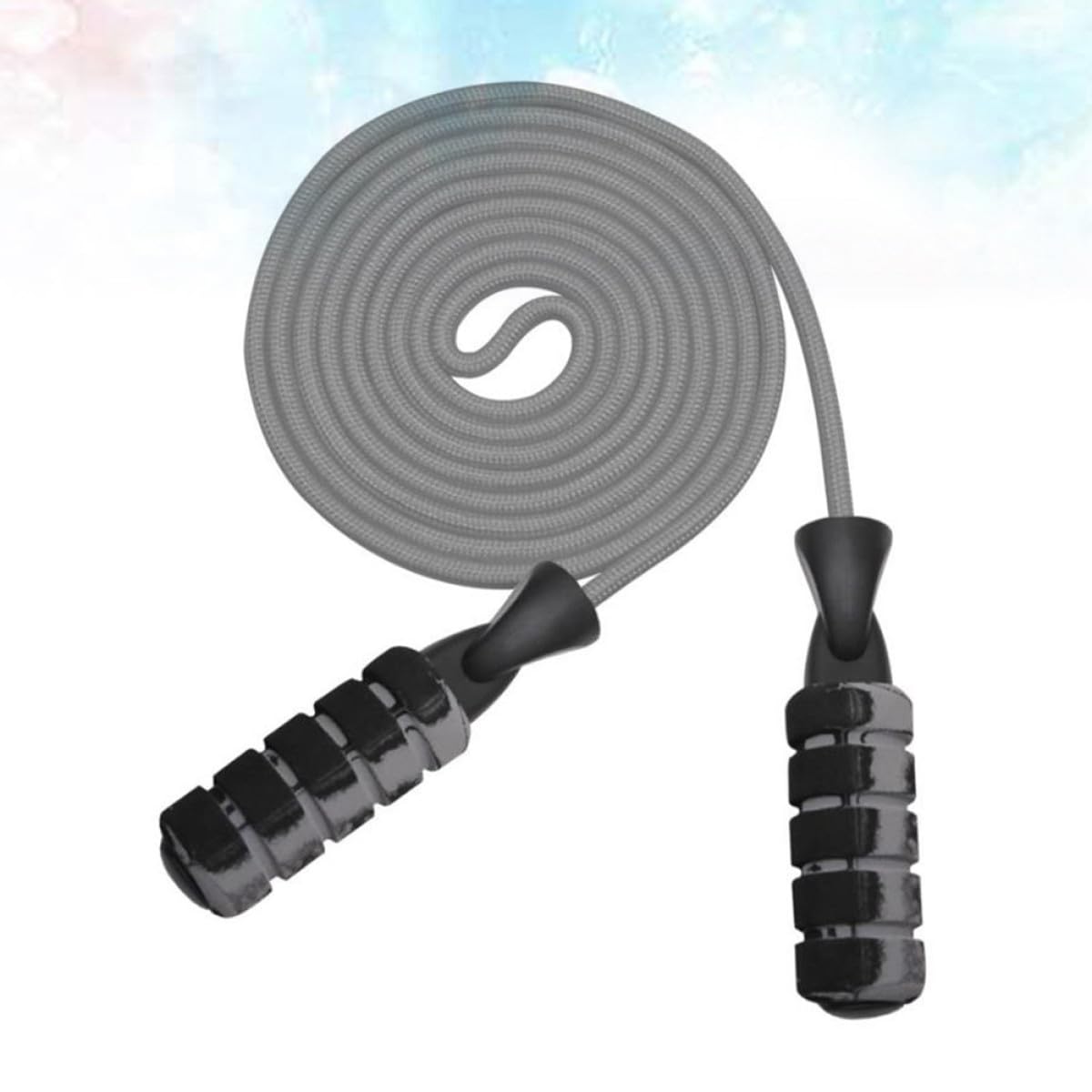 Cuerda de saltar pesada para adultos con sistema de rodamiento dúplex, cuerda de saltar roja hecha de polipropileno y espuma para una rotación eficiente y flexibilidad de movimiento, para gimnasio y