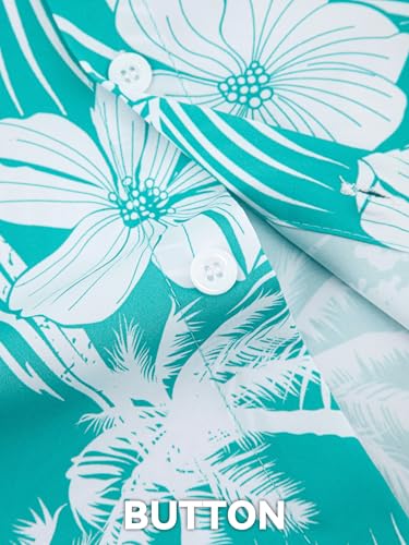 Image of Yoimira Hawaiian Shirts for Men, Print Mens Casual Short Sleeve Button Down Shirts Floral Aloha Beach Shirt