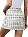onlypuff Plaid Skirts for Women High Waisted Mini Skirts Ladies Fall Fashion Outfits Bodycon Above The Knee Dress Cream White L