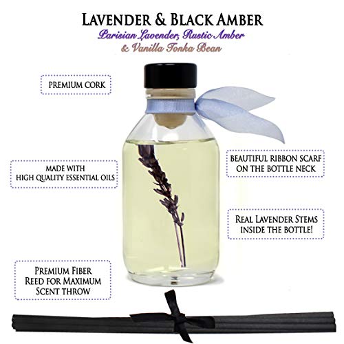 Recarga Ambientador Varillas Lavender & Black Amber 4 oz miniatura 5