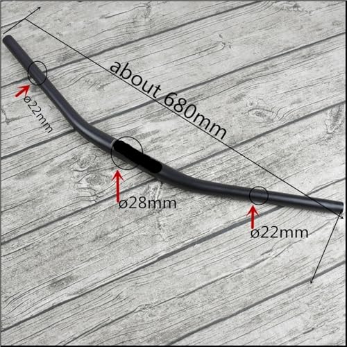 Barra de equilibrio para moto en aleación de aluminio de 680 mm para manillares de 28 mm 4