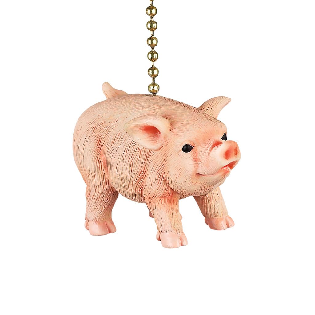Clementine Farmers Pig Decorative Ceiling Fan Light Dimensional Pull