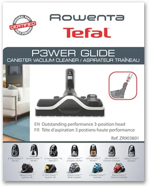 Brosse Power Glide Rowenta ZR903801 - Compatible Aspirateurs Rowenta