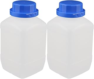 Aexit 2 Pcs Bottles & Jars 1200ml Plastic Square Wide Mouth Chemical Sample Reagent Centrifuge Bottles Bottle Thickening