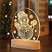 Produktbild clacce 3D Weihnachten Nacht Licht LED Lampen Raumdekoration Lichter Kinder Schlafzimmer Geburtstagsgeschenke Geschenk Nicht enthalten Batterien