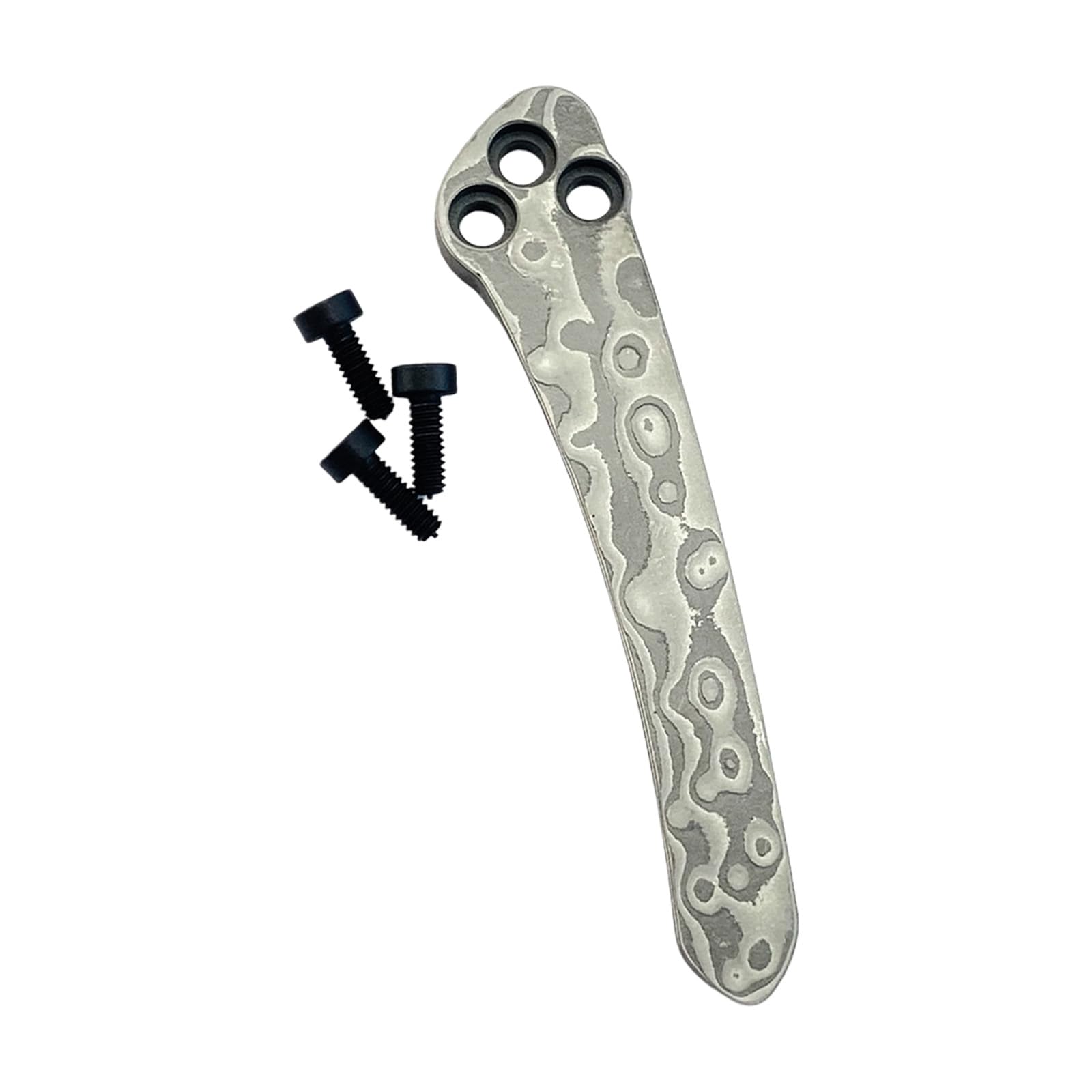 Kalttoy Alloy Pocket Clip With Damascus Styles Texture For Folding Cutter Carry Design Lightweight Resistant Machined Resistant Cutter Clip