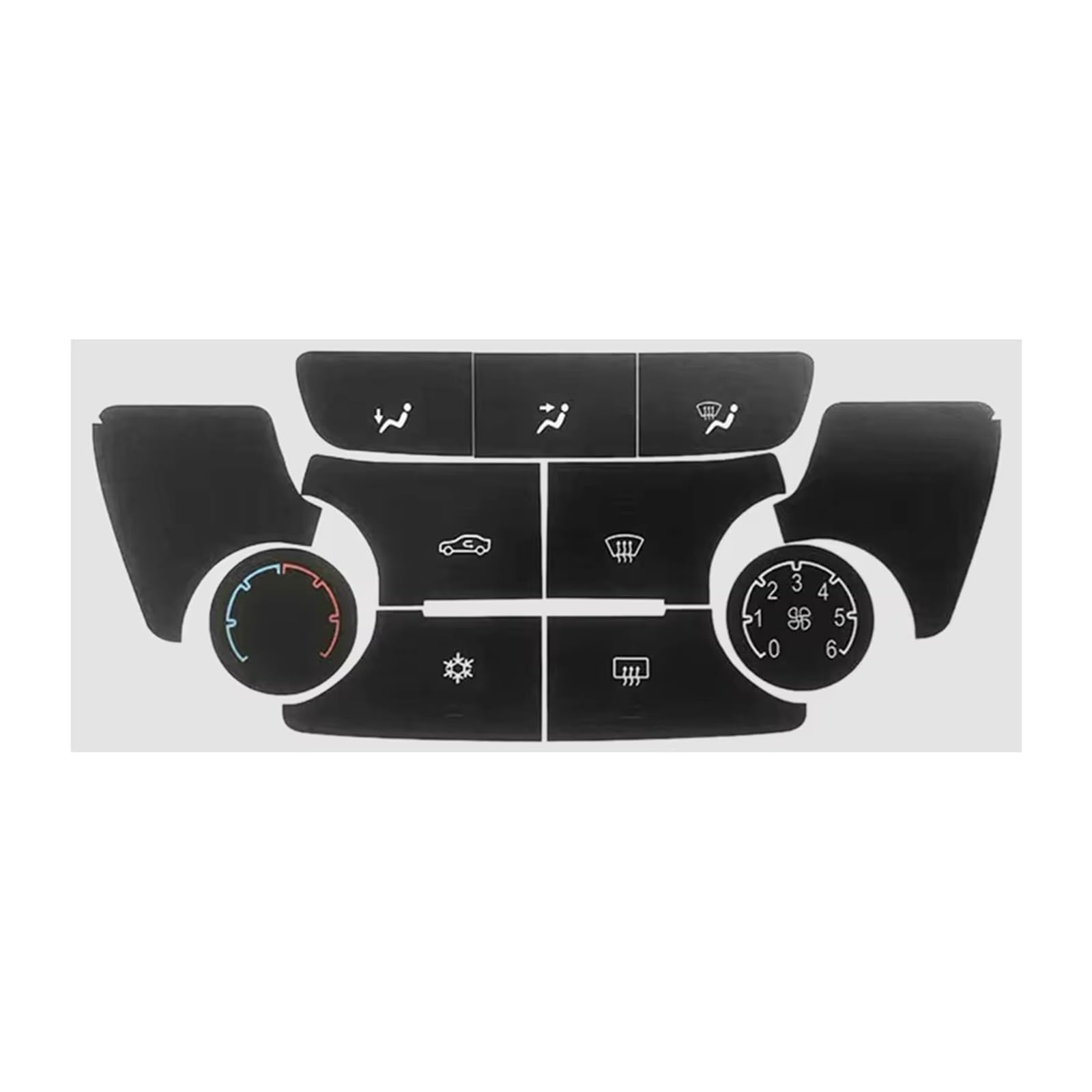 Button Stickers Compatible with Buick for Encore for Verano 2012-2017 1 Pc Car AC Button Repair Decals Stickers PVC Matte Black