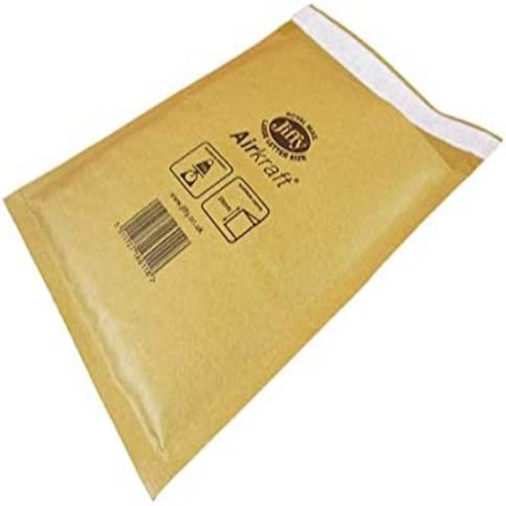 Jiffy 440x620mm No.8 Airkraft Bubble Bag Envelope - Gold (Pack of 50)