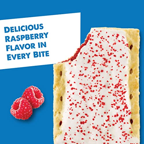 Image of Pop-Tarts Toaster Pastries, Breakfast Foods, Kids Snacks, Frosted Raspberry, 13.5oz Box (8 Pop-Tarts) (Pack of 3)