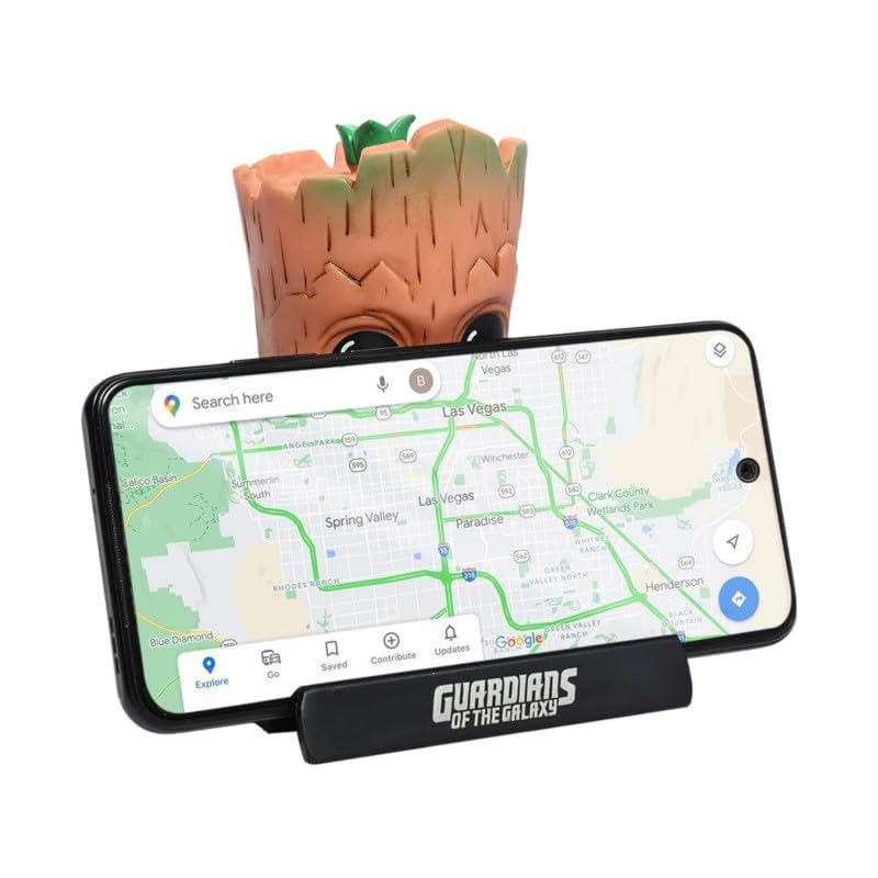 Image of Super Hero Action Figure Limited Edition Bobblehead with Mobile Holder for Car Dashboard, Office Desk & Study Table - Baby Groot