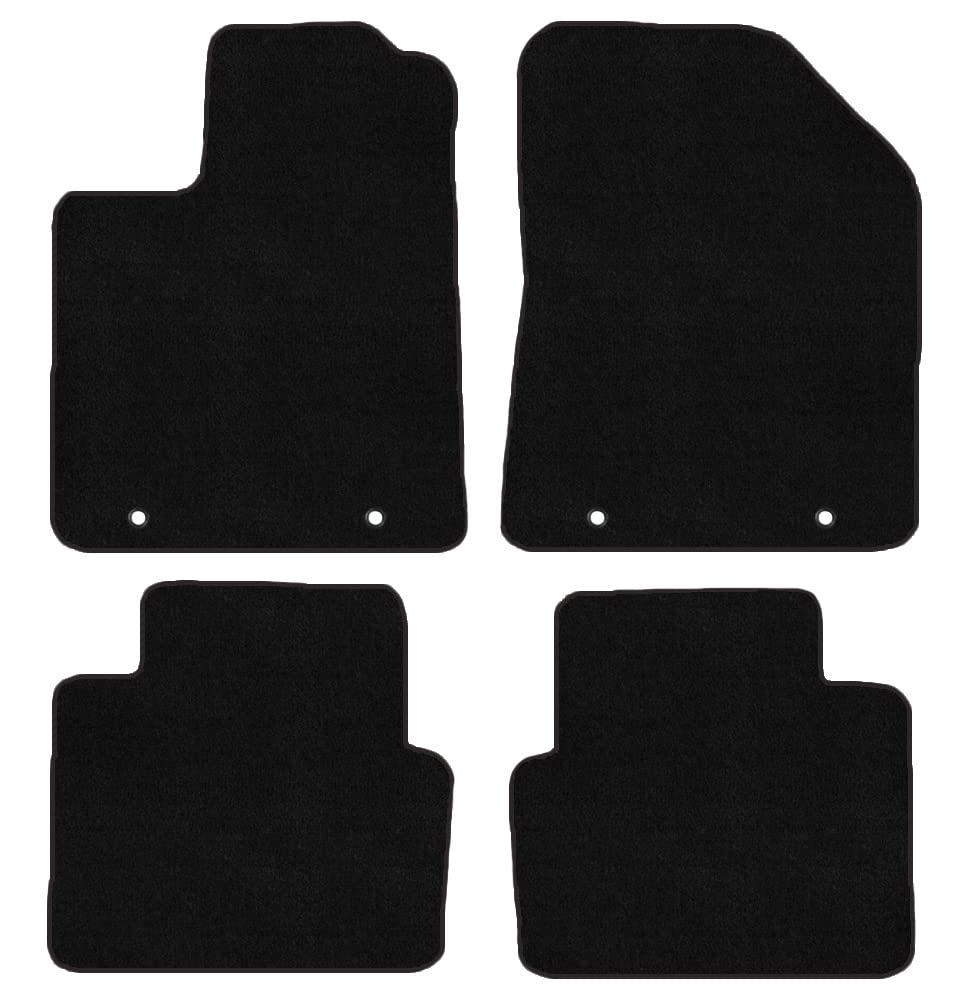 Custom Fit 4 Piece Carpet Floor Mats for 2015-2017 Chrysler 200 - Black
