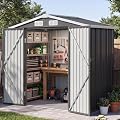 Breezestival 6x4FT Outdoor Storage Shed with Floor Black