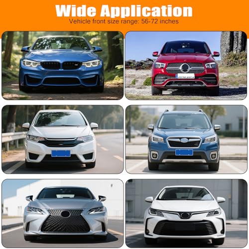 5-Section Universal Front Bumper Lip Spoiler, Gloss Black ABS Splitter for Sedan Coupe Hatchback, 56-72 Inch Adjustable Body Kit - Image 3