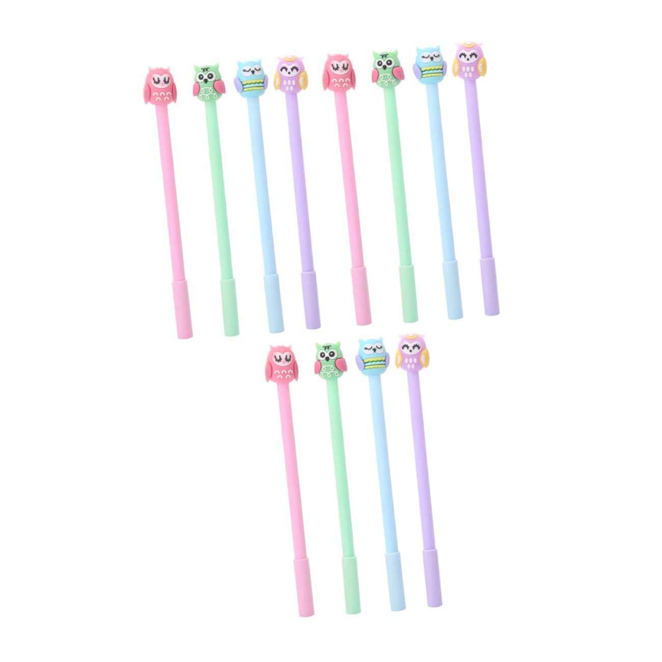 MAGICLULU 3 Set di Penne in Silicone con Inchiostro Gel Cancelleria Scolastica Design a Forma di Gufo Penne per Studenti per Ragazzi E Ragazze Adulti 12 Pezzi*3