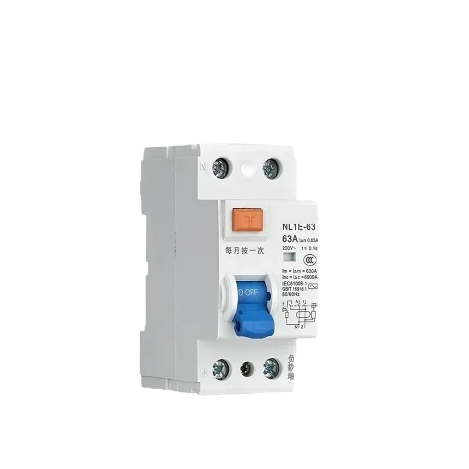 Elektroniczny wyłącznik różnicowoprądowy 6KA 30MA NL1E-631P+N 3P+N 2P 4PELCBRCCB (4P, 40A) 1 szt