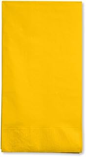 16-Count Touch of Color 3-Ply Paper Guest Napkin, School Bus Yellow
