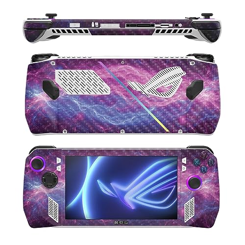 Image of MightySkins Carbon Fiber Skin Compatible with Asus ROG Ally - Raw Energy | Protective, Durable Textured Carbon Fiber Finish | Easy to Apply