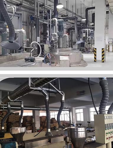 Braccio di aspirazione fumi industriale con tubo flessibile di raccolta della polvere da 2/3 pollici e cappuccio, regolabile a 360° per officina e laboratorio, sistema di filtrazione dell'aria
